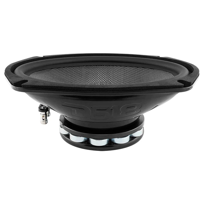 DS18 PRO 6x9" Neodymium Carbon Fiber Water resistant Cone Mid-Bass Loudspeaker 300 Watts Rms 2-Ohm (Single Unit)