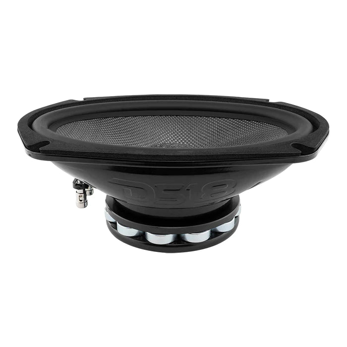 DS18 PRO 6x9" Neodymium Carbon Fiber Water resistant Cone Mid-Bass Loudspeaker 300 Watts Rms 4-Ohm (Single Unit)