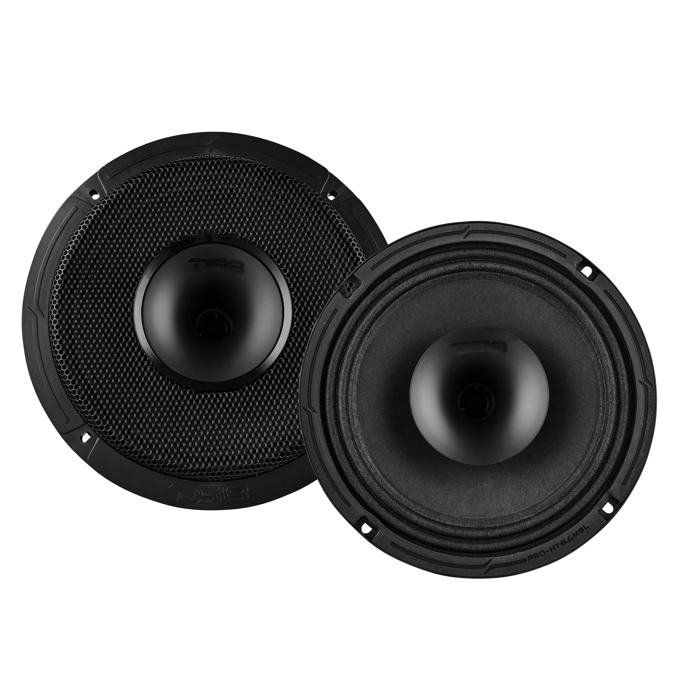 DS18 PRO 8" Shallow Coaxial Hybrid Mid-Range Loudspeaker with Built-in Driver 200 Watts Rms 8-Ohm (Single Unit)