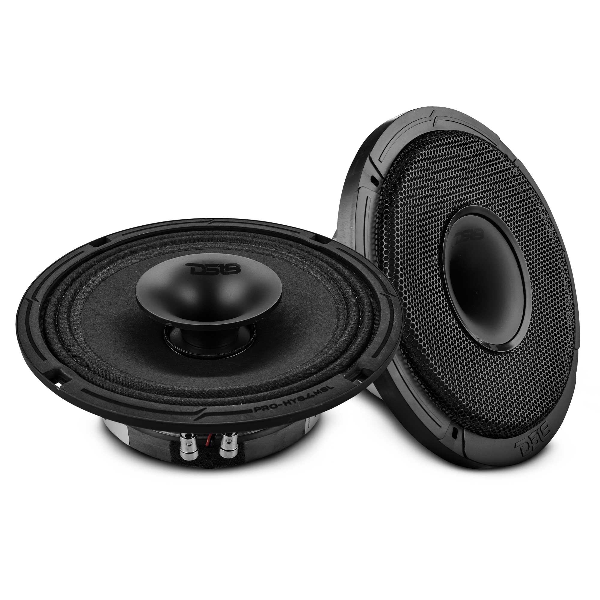 DS18 PRO 8" Shallow Coaxial Hybrid Mid-Range Loudspeaker with Built-in Driver 200 Watts Rms 8-Ohm (Single Unit)