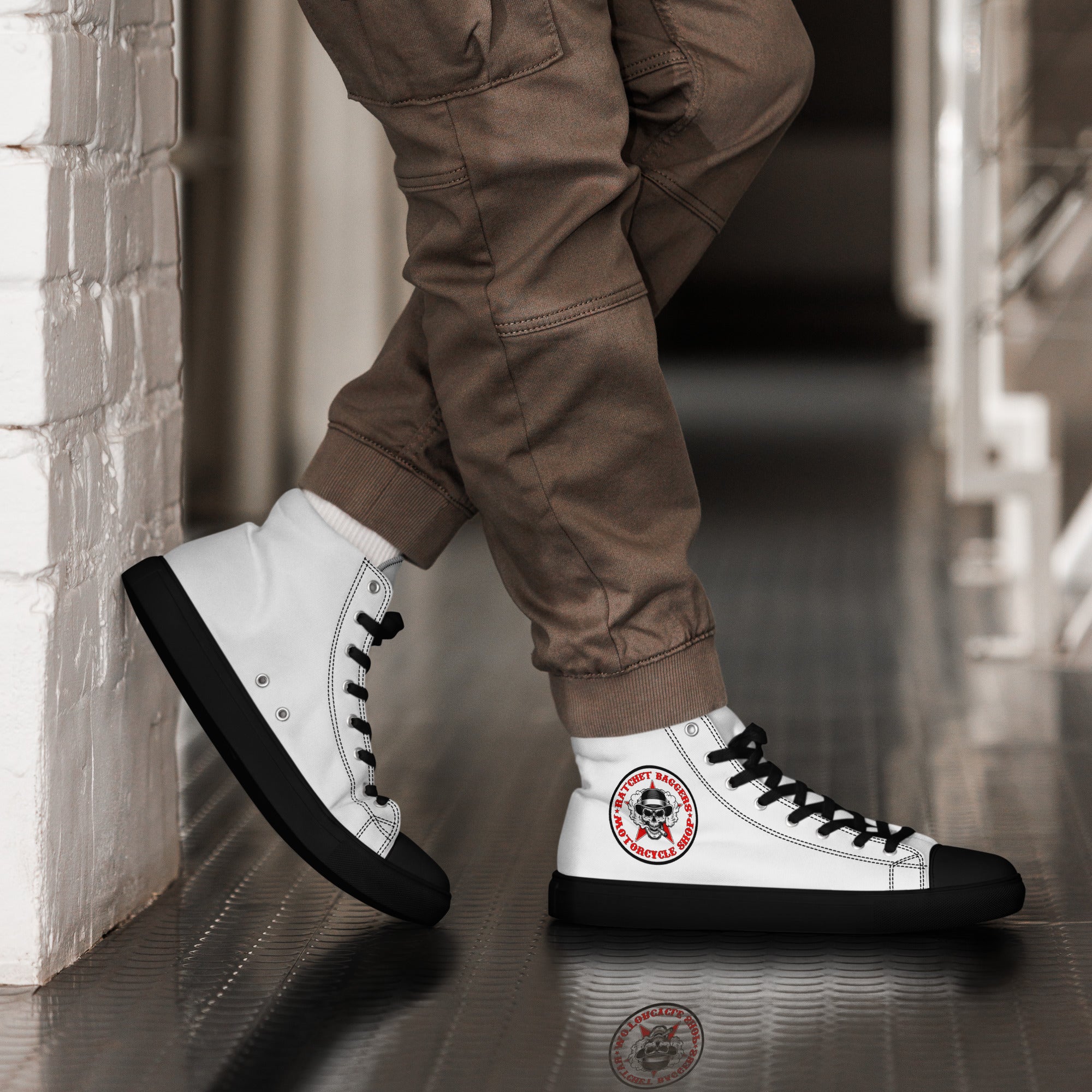 Ratchet Baggers Men’s high top canvas shoes
