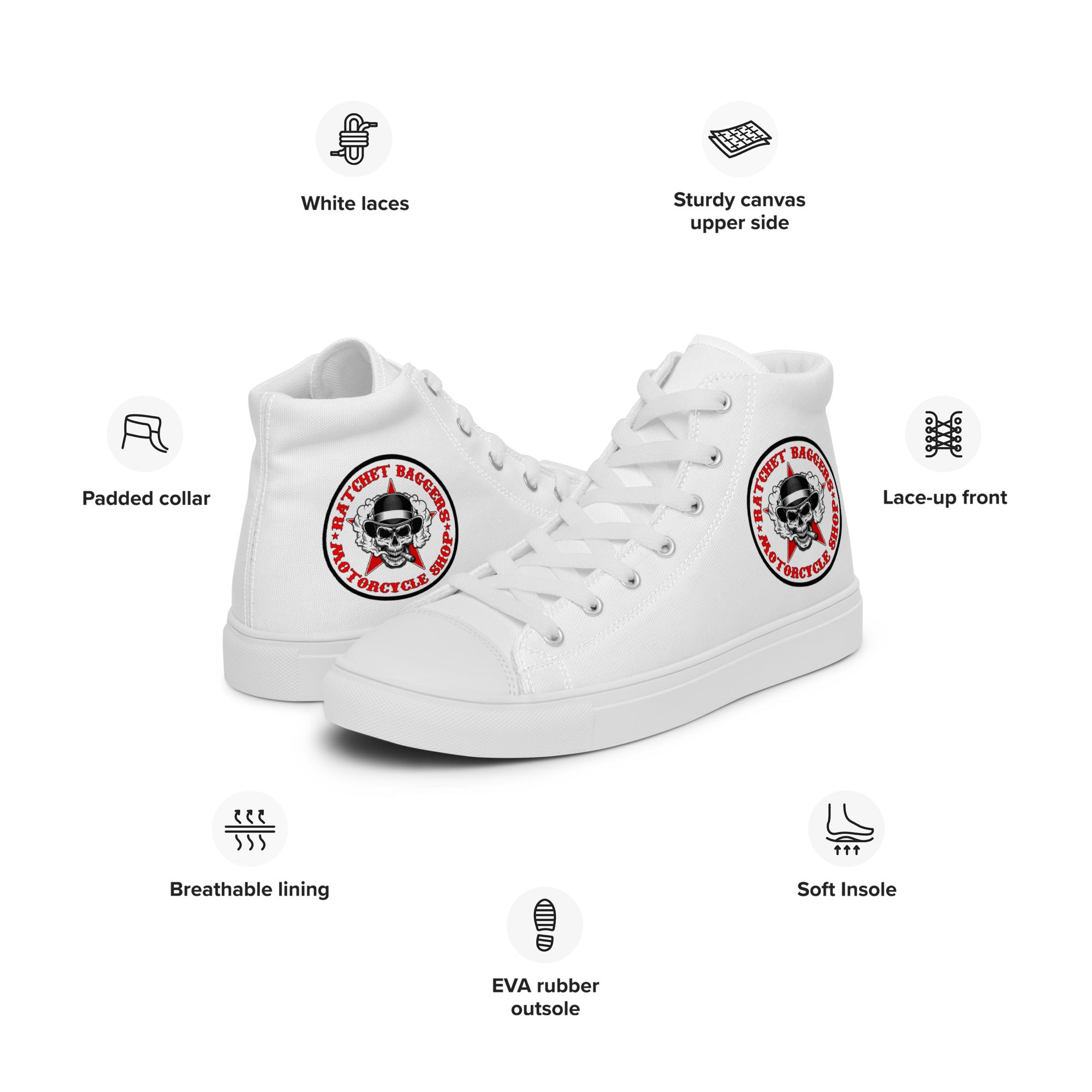 Ratchet Baggers Men’s high top canvas shoes