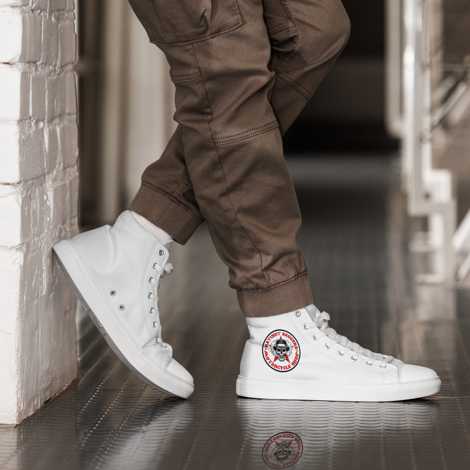 Ratchet Baggers Men’s high top canvas shoes