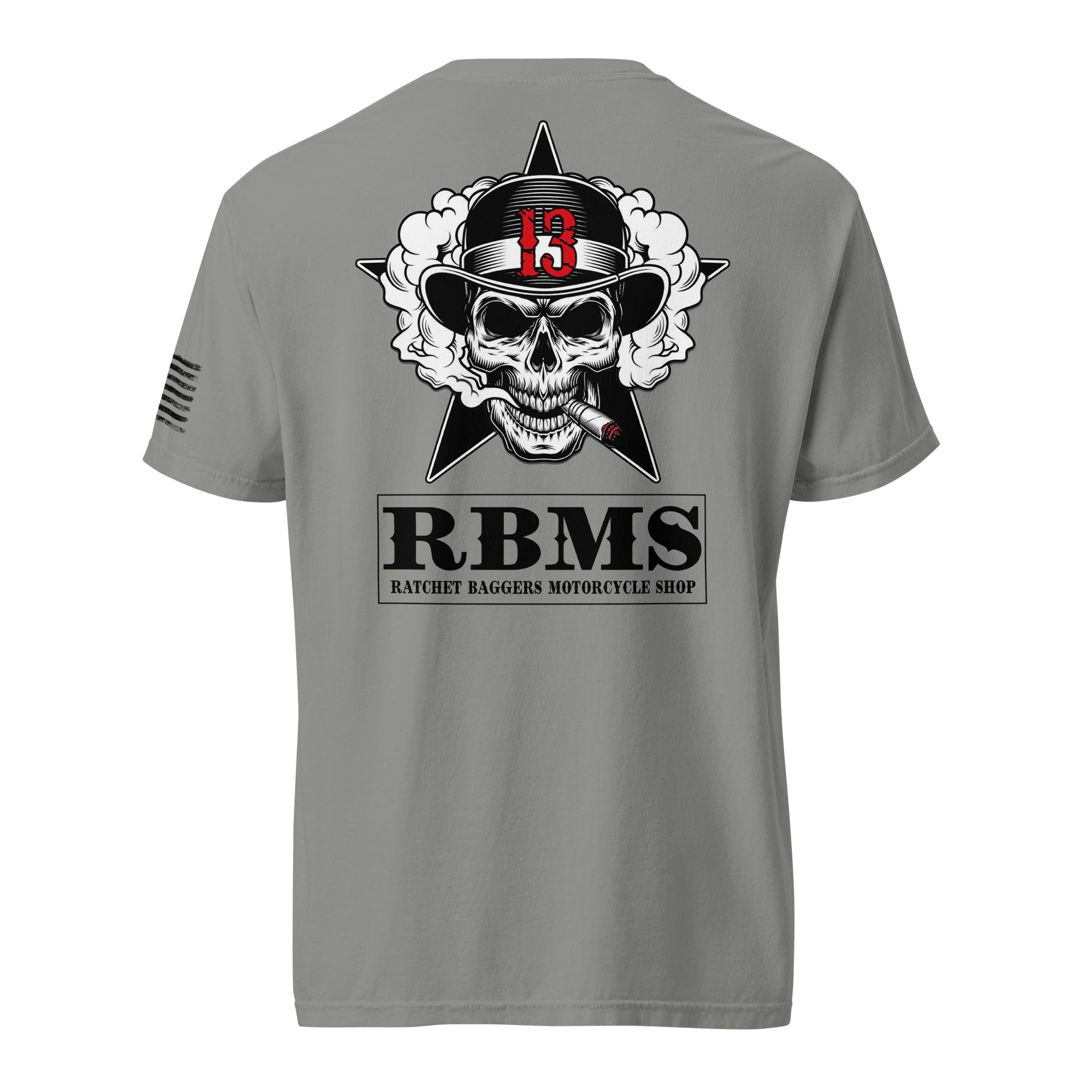 RBMS Skull Black Lucky 13 Unisex garment-dyed heavyweight t-shirt