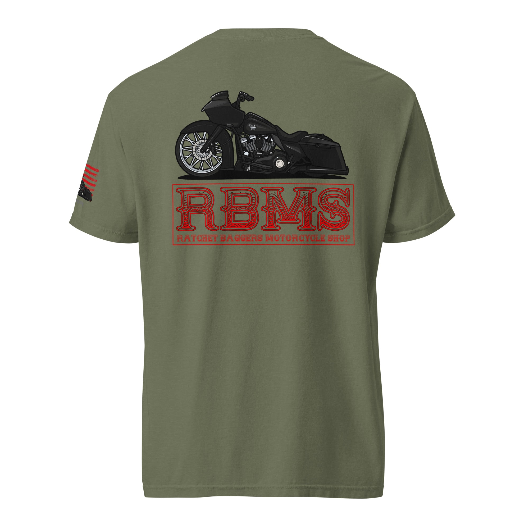 RBMS Red Unisex garment-dyed heavyweight t-shirt