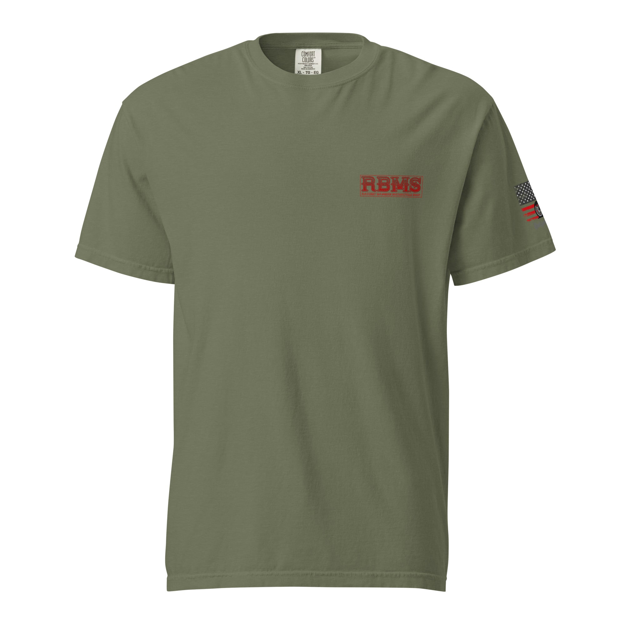 RBMS Red Unisex garment-dyed heavyweight t-shirt