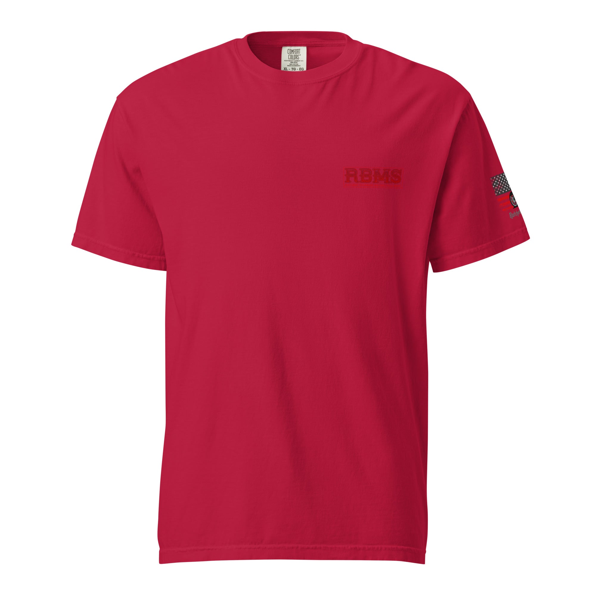RBMS Red Unisex garment-dyed heavyweight t-shirt