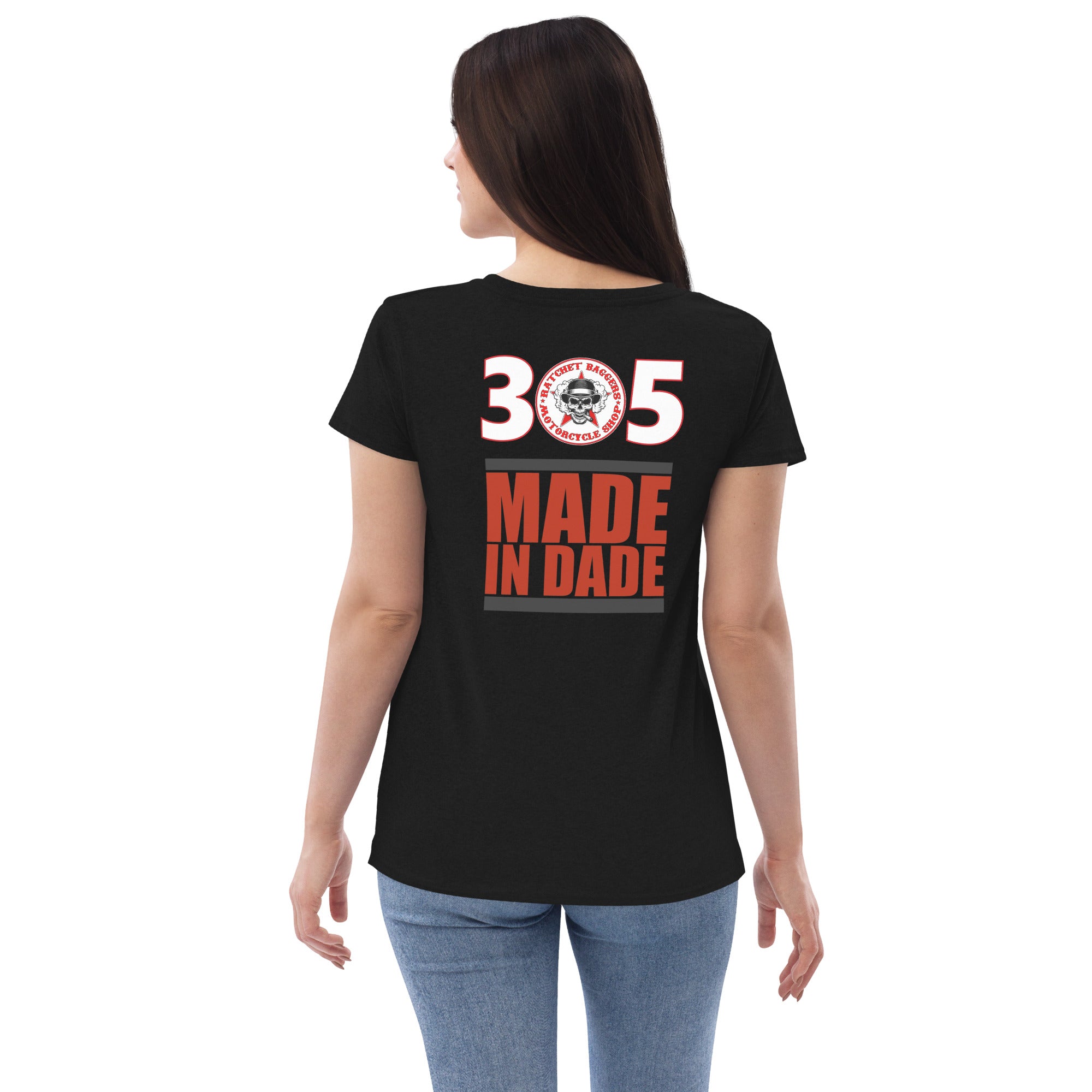 305 - Ratchet Baggers Made In Dade Women’s recycled v-neck t-shirt