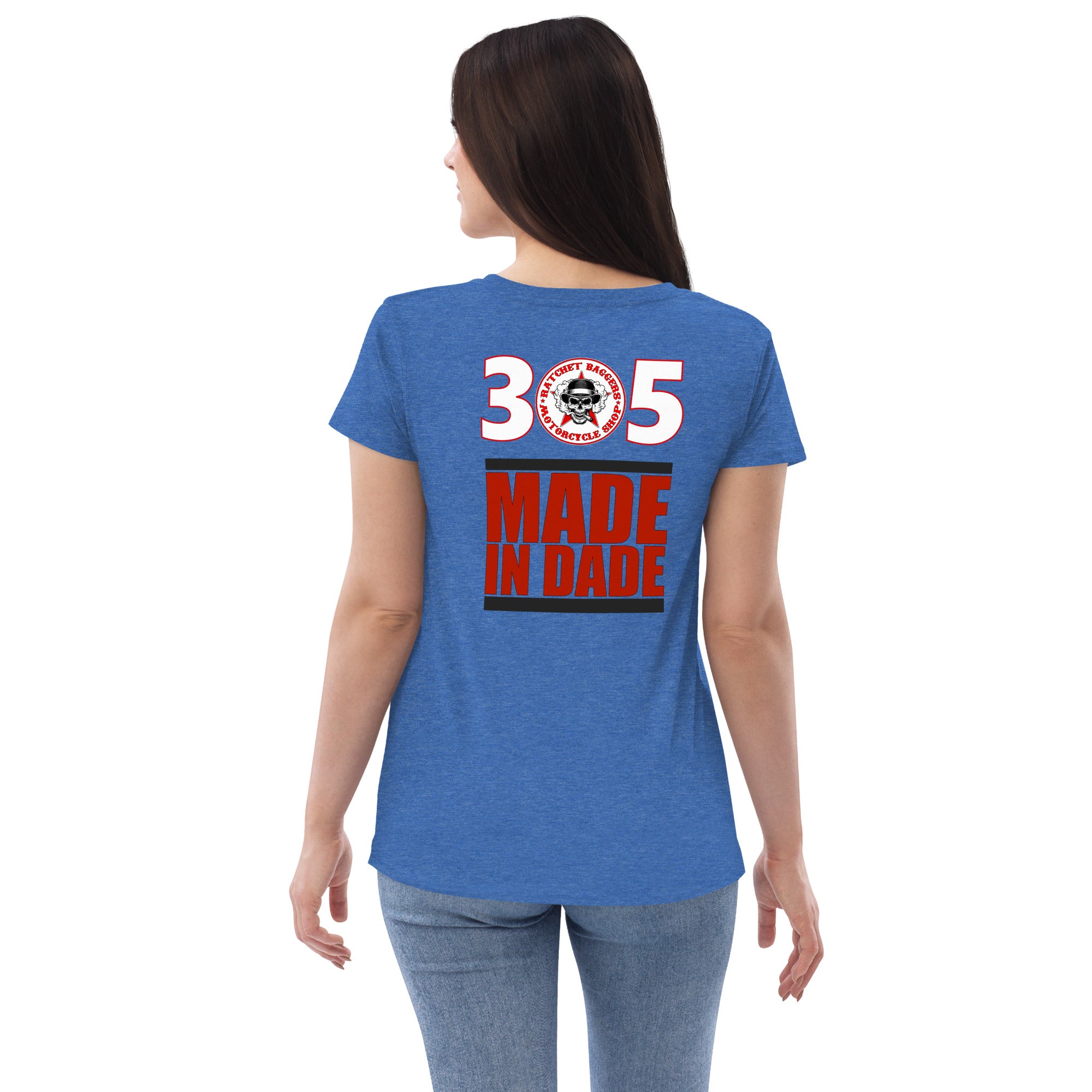 305 - Ratchet Baggers Made In Dade Women’s recycled v-neck t-shirt