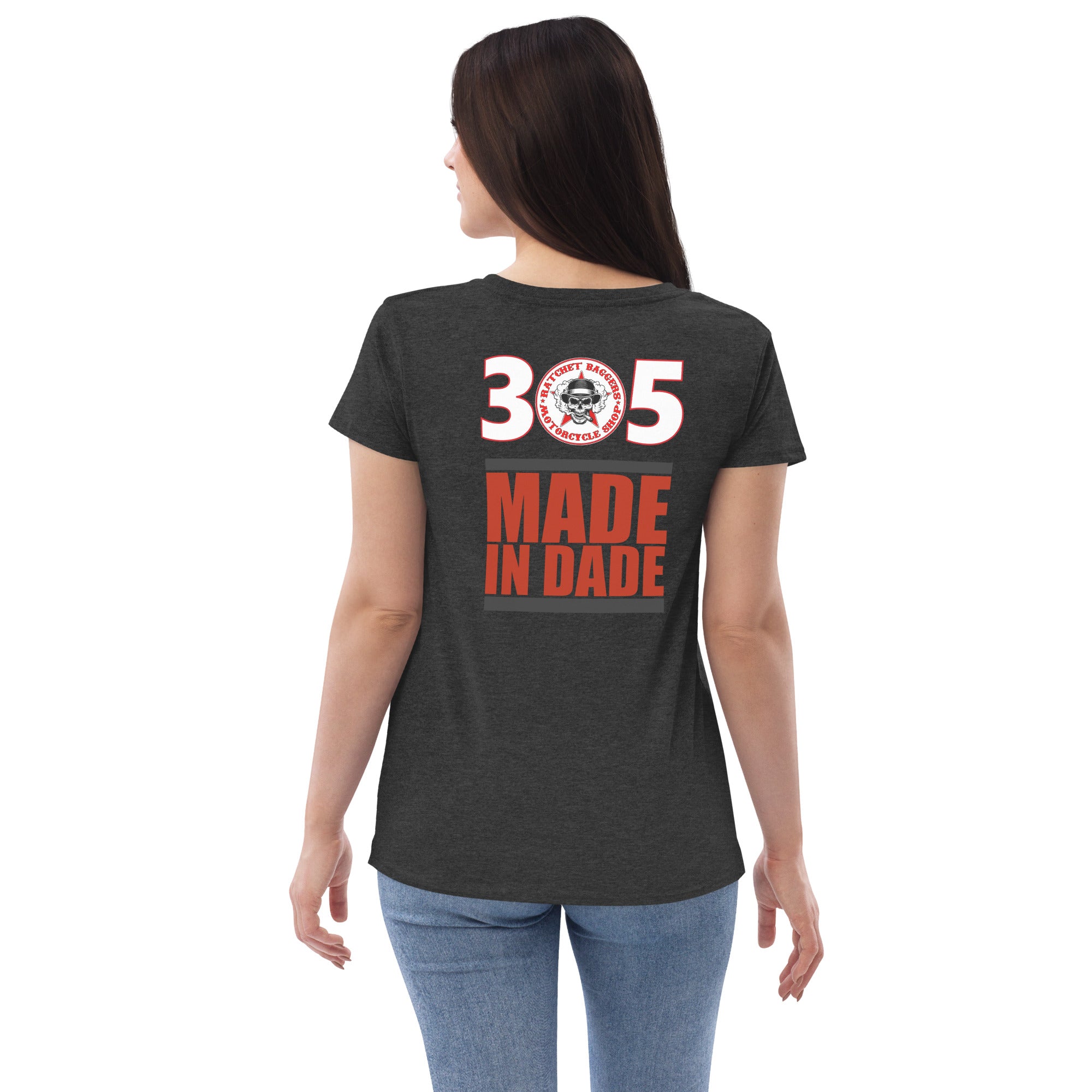 305 - Ratchet Baggers Made In Dade Women’s recycled v-neck t-shirt
