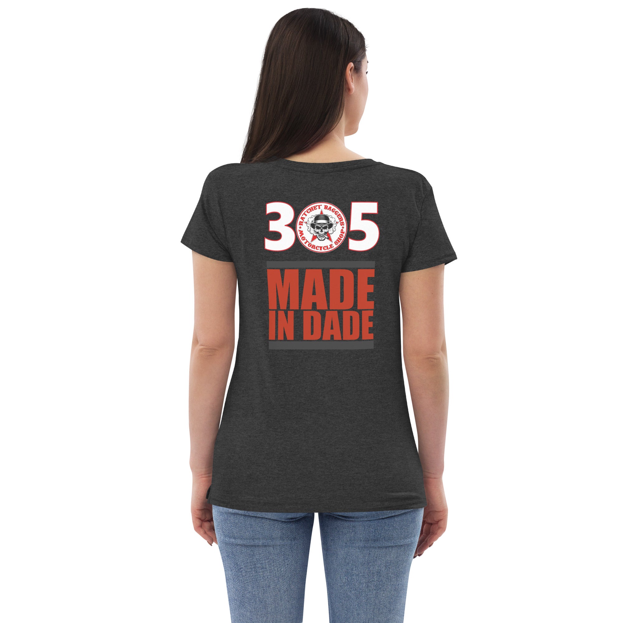 305 - Ratchet Baggers Made In Dade Women’s recycled v-neck t-shirt