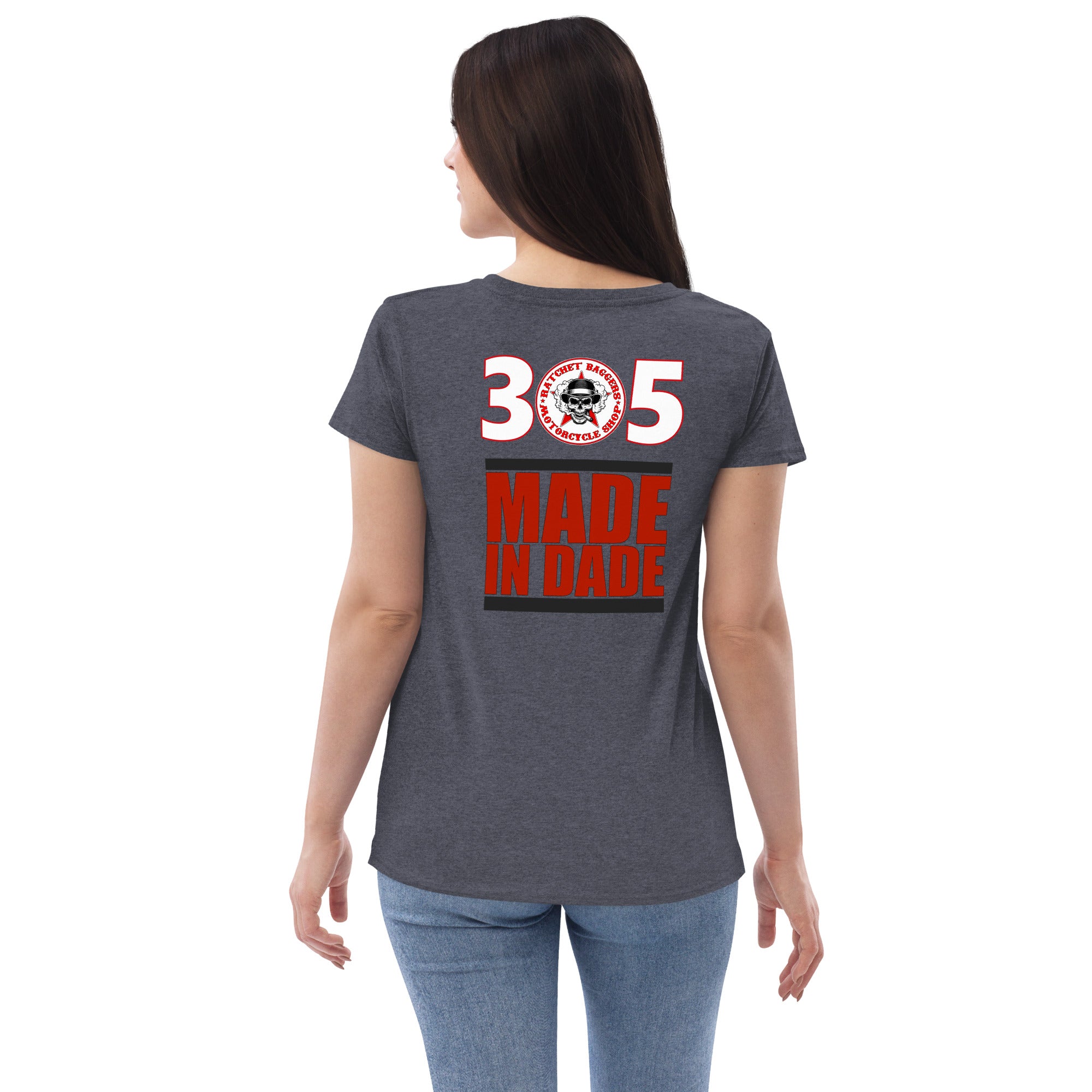 305 - Ratchet Baggers Made In Dade Women’s recycled v-neck t-shirt