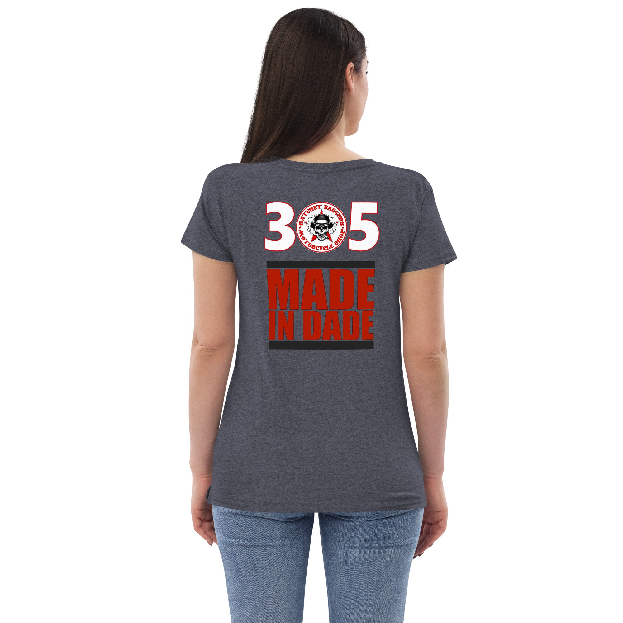 305 - Ratchet Baggers Made In Dade Women’s recycled v-neck t-shirt