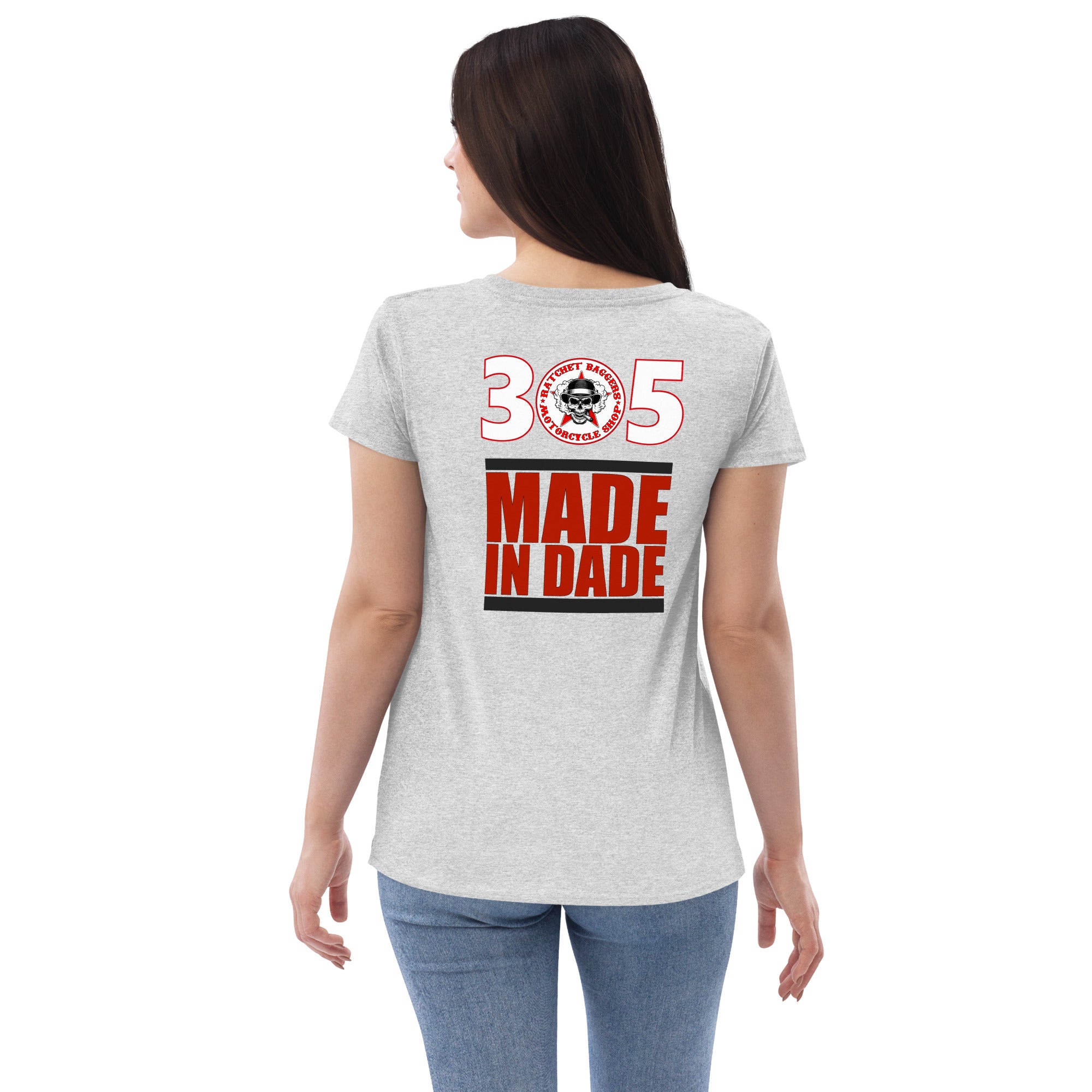 305 - Ratchet Baggers Made In Dade Women’s recycled v-neck t-shirt