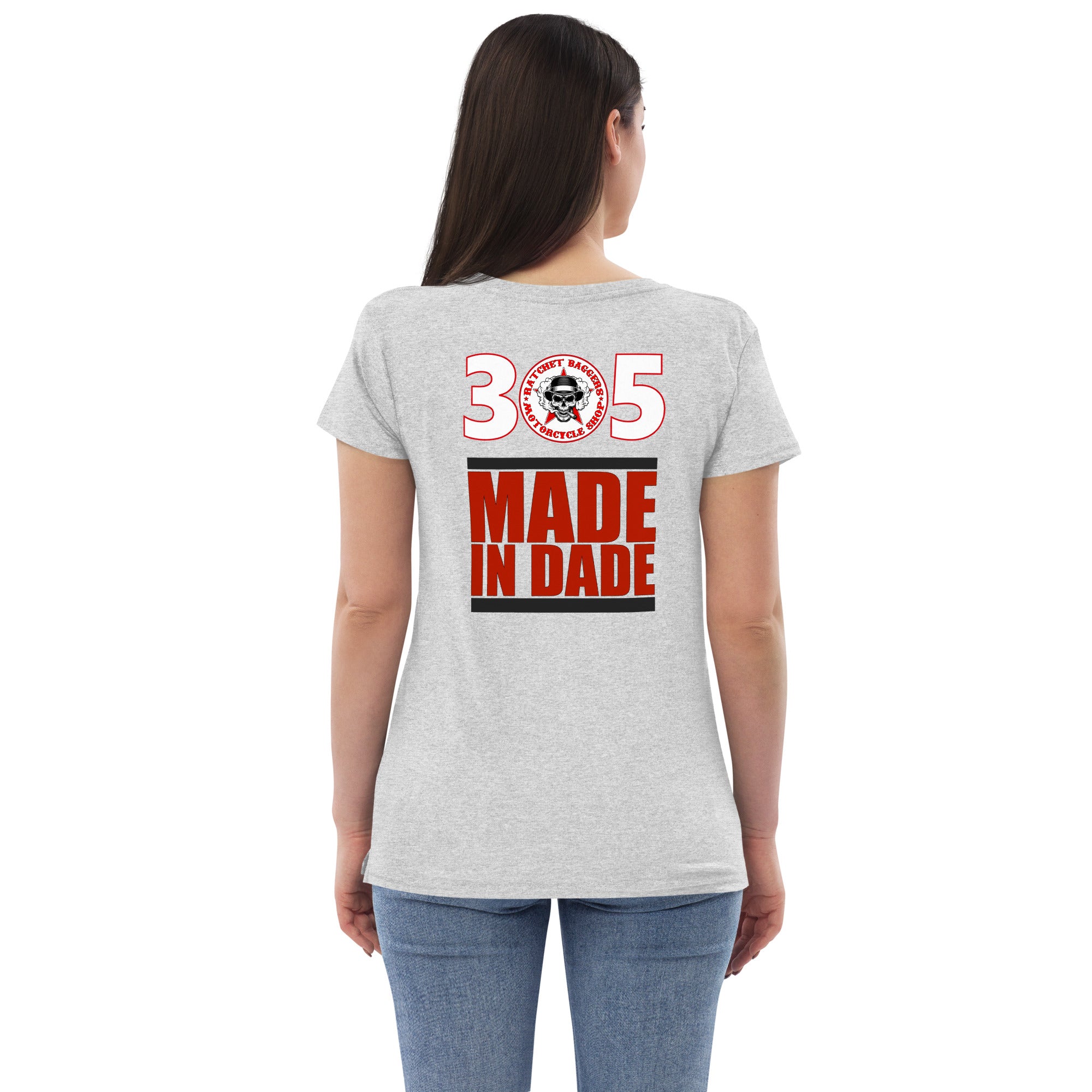 305 - Ratchet Baggers Made In Dade Women’s recycled v-neck t-shirt
