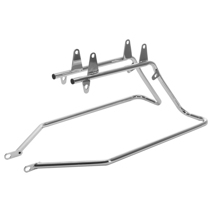 Hogworkz Unpainted Harley® Softail Stretched Saddlebag Conversion Kit w/ Chrome Hardware for '84-'17
