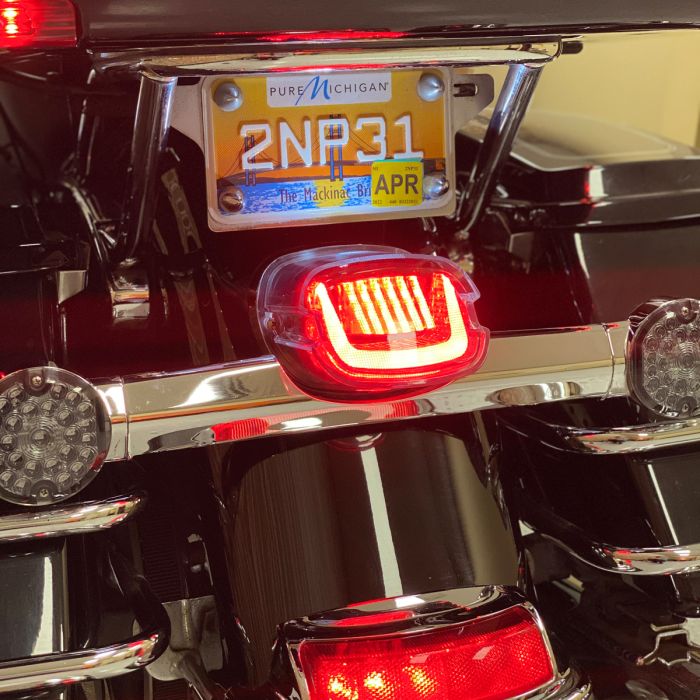 HOGWORKZ® Uproar Sequential LED Taillight w/ Plate Light | Smoked