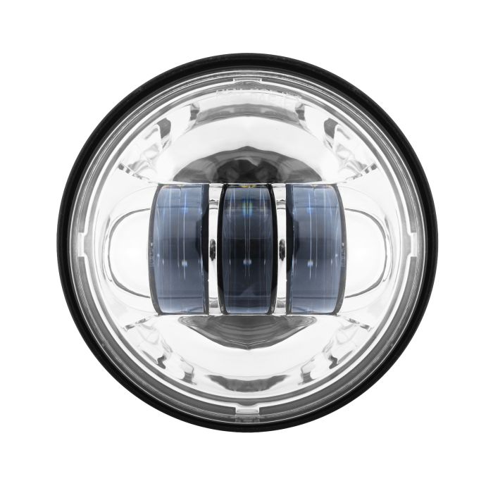 Hogworkz 7" LED Chrome Headlight with Auxiliary Passing Lamps
