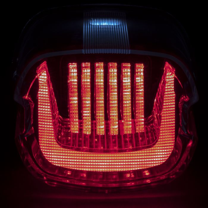 HOGWORKZ® Uproar Sequential LED Taillight w/ Plate Light | Clear