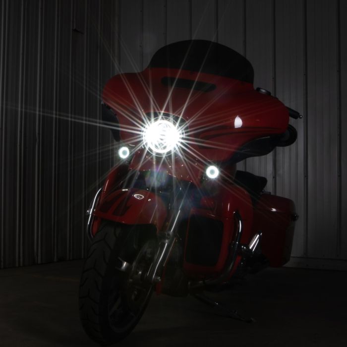 HOGWORKZ® HALOMAKER® LED Front Turn Signals for Harley-Davidson® | 1157 Base, Bullet Lens