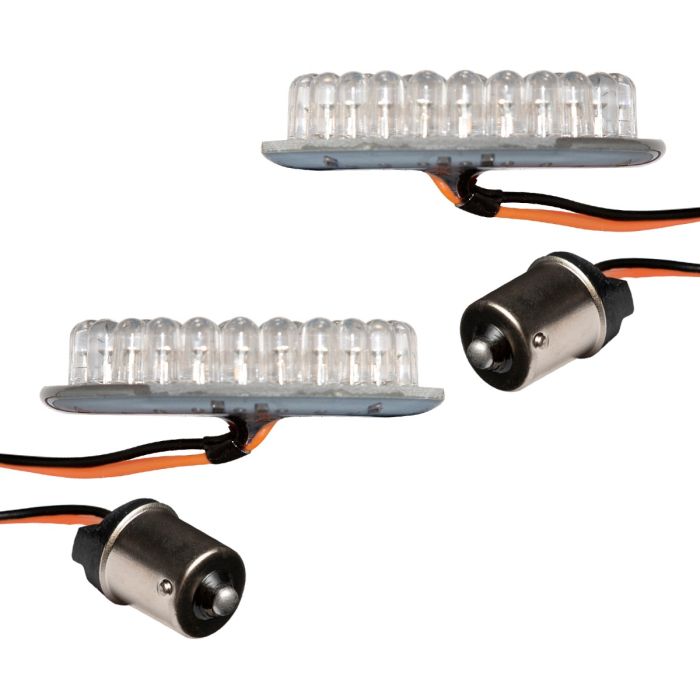 HOGWORKZ® LED Rear Turn Signals for Harley-Davidson® | 1156 Base, Bullet Lens