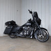Hogworkz Vivid Black Chopped Tour Pack w/ Slim Backrest & Black Hardware for Harley® Touring '97-'22