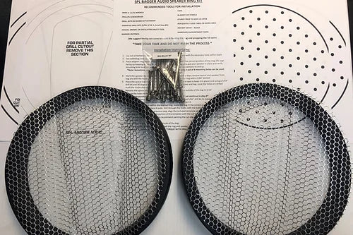 SPL Bagger Audio Harley Saddlebag 10" MID-MOUNT Speaker Rings & Install Kit 2014-2020