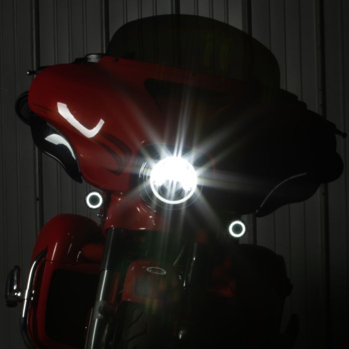 HOGWORKZ® HALOMAKER® LED Front Turn Signals for Harley-Davidson® | 1157 Base, Bullet Lens