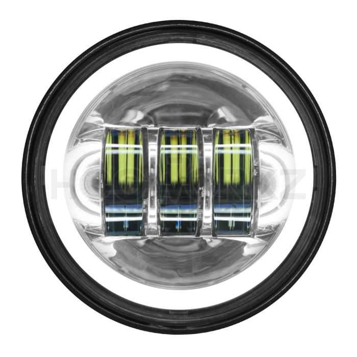 Hogworkz Harley® Chrome 4.5" LED HALOMAKER® Auxiliary Passing Lamps