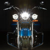 Hogworkz Harley® Chrome 4.5" LED HALOMAKER® Auxiliary Passing Lamps