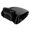 Hogworkz Vivid Black Chopped Tour Pack w/ Slim Backrest & Black Hardware for Harley® Touring '97-'22