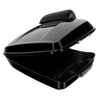 Hogworkz Vivid Black Chopped Tour Pack w/ Slim Backrest & Black Hardware for Harley® Touring '97-'22