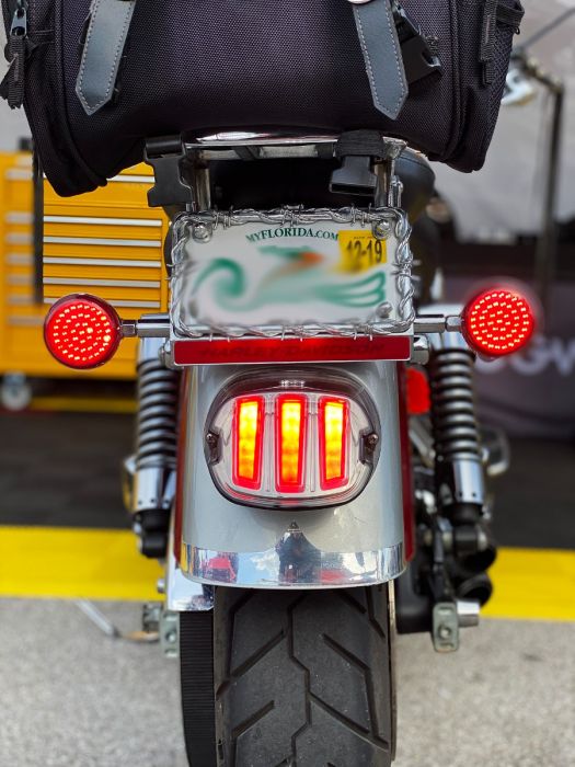 HOGWORKZ® Ignitez LED Taillight w/ Plate Light | Chrome
