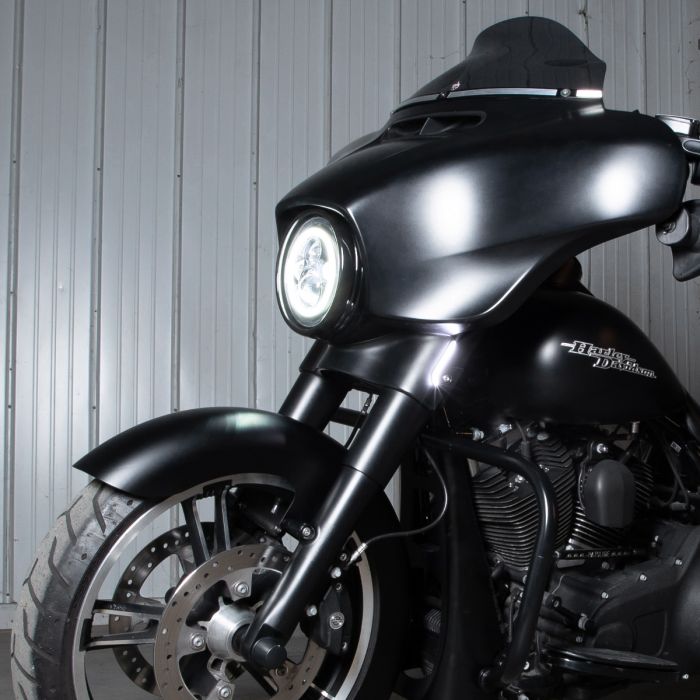 Hogworkz 7" LED Black HALOMAKER® Headlight (Harley® Daymaker™ Replacement)