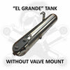 Dirty Air Stainless Steel Tank Under Left Saddlebag w/o Valve Mount "EL GRANDE"