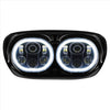 Hogworkz Harley® Road Glide Dual LED Black HALOMAKER® Headlight '98-'13